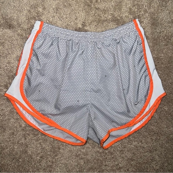 Nike Dri Fit Running Shorts Women’s Lined Gray and Orange Size Medium - Picture 5 of 6